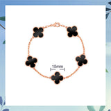 Cifeeo - Red Agate Clover Female Pork Belly White Shell Bracelets