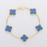 Cifeeo - Red Agate Clover Female Pork Belly White Shell Bracelets