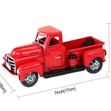 Cifeeoshop christmas aesthetic Christmas gifts idea for kid Decorative Red Metal Truck Decoration Christmas Decoration Gift Vintage Red Truck