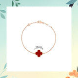 Cifeeo - Red Agate Clover Female Pork Belly White Shell Bracelets