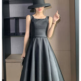 women’s outfits Christmas party outfits Evening Dress Bow Mid-Length Birthday Princess Dress