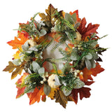 Buycifeeo autumn home Halloween Thanksgiving Christmas Wall Decoration Garland Frost Leaf Pumpkin Autumn Garland Pendant Door Decoration