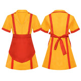 Buycifeeo costume party dress to impress Customized Cos Film and Television Same Style Bar Fast Food Overalls Halloween Cosplay Uniform Short Skirt Bankruptcy Sisters