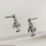 Cifeeoshop christmas outfit men Christmas gifts idea Dark Retro Cross Ear Studs Earless Ear Clip Japanese and Korean Simple Trendy Cool Men and Women Ear Buckle