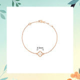 Cifeeo - Red Agate Clover Female Pork Belly White Shell Bracelets
