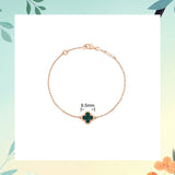 Cifeeo - Red Agate Clover Female Pork Belly White Shell Bracelets