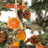 Cifeeoshop christmas tree aesthetic Christmas decorations Christmas Tree Decoration 24pcs Dried Flower Orange Slice Pine Cone Christmas Pendant DIY Decoration Cyber Monday 2024