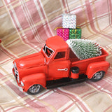 Cifeeoshop christmas aesthetic Christmas gifts idea for kid Decorative Red Metal Truck Decoration Christmas Decoration Gift Vintage Red Truck