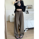 business casual outfits Suit Pants Women's Pants Thin White Loose Leg Suit Tube Mop 2024 Hanging Casual Casual Pants Wide