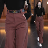 fall latina outfits Women's Pants 2024 Fashion Trend Women's Pants Casual Pants Loose Slimming Wide Leg Pants