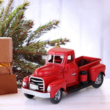Cifeeoshop christmas aesthetic Christmas gifts idea for kid Decorative Red Metal Truck Decoration Christmas Decoration Gift Vintage Red Truck
