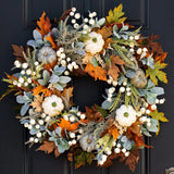 Buycifeeo autumn home Halloween Thanksgiving Christmas Wall Decoration Garland Frost Leaf Pumpkin Autumn Garland Pendant Door Decoration