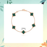 Cifeeo - Red Agate Clover Female Pork Belly White Shell Bracelets