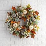 Buycifeeo autumn home Halloween Thanksgiving Christmas Wall Decoration Garland Frost Leaf Pumpkin Autumn Garland Pendant Door Decoration