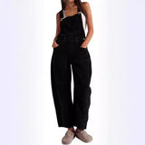 business casual outfits Autumn and Winter New Corduroy Overalls Women's Fashion Loose Jumpsuit Women