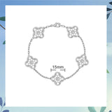 Cifeeo - Red Agate Clover Female Pork Belly White Shell Bracelets