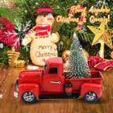 Cifeeoshop christmas aesthetic Christmas gifts idea for kid Decorative Red Metal Truck Decoration Christmas Decoration Gift Vintage Red Truck
