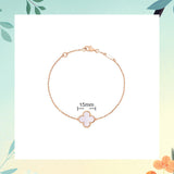Cifeeo - Red Agate Clover Female Pork Belly White Shell Bracelets