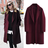 winter outfits men Autumn and Winter Women's Double-Sided Woolen Coat Long Loose Woolen Coat for Women