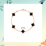 Cifeeo - Red Agate Clover Female Pork Belly White Shell Bracelets