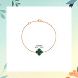 Cifeeo - Red Agate Clover Female Pork Belly White Shell Bracelets