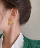 CIFEEO- Original Design Gold Alloy Love Drop Earrings ZZ043