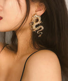 CIFEEO- Oversize Gold Sterling Silver Overgild Dragon Drop Earrings GH1005