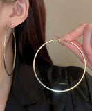 CIFEEO- Oversize Silk Metal Circle Hoop Earrings ZZ039