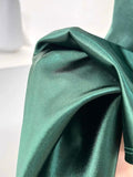 Cifeeo-Cyber Monday Christmas party outfits Sexy Mermaid Sleeveless Green Satin Long Prom Dress B345