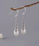 CIFEEO- Sterling Silver Pearl Drop Earrings