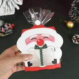 Cifeeo-8/16Pcs Christmas Santa Claus Cookie Bag Candy Box Nougat Gift Packaging Supplies Xmas New Year Party Decoration Kids Favors