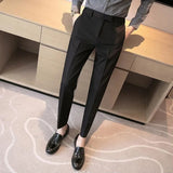 Cifeeo-Winter Outfits Men chill guy Men's Light Luxury Button-down Draped Baggy Suit Pants Casual Solid Color Straight Premium Elegant Korean Popular Leisure Pants