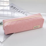 Cifeeo-Back To School Gifts Simple Corduroy Pencil Case Estuches Escolares Pencil Case Girls Cute Stationery Trousses Scolaires School Supplies Pencil Pouch