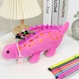 Cifeeo-Back To School Gifts Dinosaurs Plush Pencil Case School Supplies Pen Case Estuche Escolar Pencilcase Trousse Scolaire Kawaii Stationery Pencil Pouch