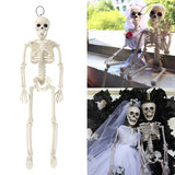 Cifeeo Skeleton Halloween Decorations 40cm Posable Funny Lifelike Plastic Skeletons for Haunted House Graveyard Scene Party Props Decor