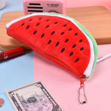 Cifeeo-Back To School Gifts Fruits Pencil Case Kawaii Stationery Watermelon Pencil Pouch Estuches Plush School Supplies Trousse Soft Pencil Cases For Girls
