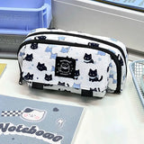 Cifeeo-Back To School Gifts Double Layers Cat Pencil Case School Supplies Pencil Pouch Large Capacity Cute Stationery Estuche Escolar Pencil Case Girls