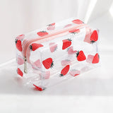 Cifeeo-Back To School Gifts Butterfly Transparent Pencil Case Stationery Trousse Large Capacity Pen Case Make Up Bag Estuche School Supplies Pencil Pouch