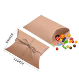 Cifeeo-10/20/30Pcs Pillow Candy Box Kraft Paper Christmas Gift Packaging Boxes Candy Bags Wedding Favors Birthday Party Decorations