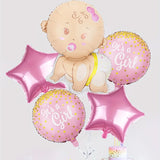 Cifeeo-Baby Shower Balloons Decoration Crawling Baby Boy and Girl Gender Reveal Decoration