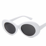 Cifeeo-Cool Sunglasses 2024 Goggle Glasses Oval Sunglasses Ladies Trendy Hot Vintage Retro Sunglasses Women's White Black Eyewear UV