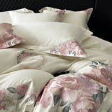 Cifeeo-Elegant French Flowers Embroidery, 1000TC Egyptian Cotton, Luxury Bedding Set, Queen, King Size, Duvet Cover, Bed Sh