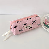 Cifeeo-Back To School Gifts Bow Ribbon Pencil Case Estuches Escolares Pencil Pouch Soft Pencilcase Trousses Scolaires Cute Stationery Pencil Case Girls
