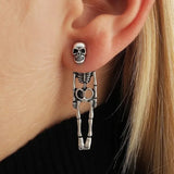 Cifeeo-Halloween Jewelry Halloween Skull Skeleton Drop Earrings for Women Retro Punk Ghost Claws Dangle Earring Girl Party Halloween Festival Jewelry