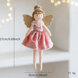 Lovely pink Plush Christmas Angel Girl Doll Oranments Xmas Tree Hanging Pendants Merry Christma Decor Gifts Happy 2024 Noel