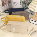 Cifeeo-Back To School Gifts Pencil Case Large Capacity School Supplies Pencilcase Astuccio Solid Color Pen Case Trousse Japanese Stationery Pencil Box