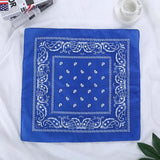 Cifeeo Vintage Bohemia Print Bandana Hair Bands For Girls  Women Headband Scarf  Face Mask Cross Turban Bandanas Headwear 55Cmx55cm