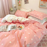 Cifeeo-INS Style Bedding Boys Girls Twin Queen Size Duvet Cover Set Flat Sheet Pillowcase Bed Linen Kids Adult Fashion Home Textile
