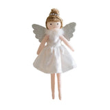 Lovely pink Plush Christmas Angel Girl Doll Oranments Xmas Tree Hanging Pendants Merry Christma Decor Gifts Happy 2024 Noel