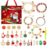 Cifeeo-Christmas Gift idea Christmas Charm Bracelet for Kids,Jewelry Blind Box Handmade DIY 24 Grid Educational Puzzle Toys Exquisite Gift Box Set